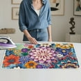 thumbnail image 4 of ZIATUBLES Bohemia Mandala Flower Print Foldable Ironing Mat Pad Heat-Resistant Ironing Blanket for Washer Dryer Tabletop Portable Ironing Board Alternative for Travel, 31.5" x 19.6", 4 of 7
