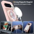 thumbnail image 4 of Asuwish Phone Case for Google Pixel 9 Pro XL/10 Pro XL Tempered Glass Screen Protector Magnetic Bracket stand Translucent Shockproof Protective Cell Cover Pixel9ProXL Pixel10ProXL Nine Women Men Pink, 4 of 7