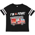 thumbnail image 3 of Inktastic I'm 4 Fire Truck 4th Birthday Boys or Girls Toddler T-Shirt, 3 of 5