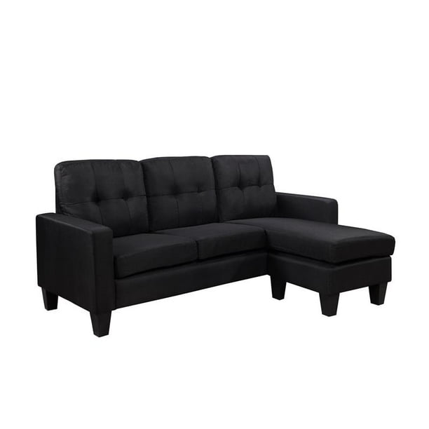 Kingway Furniture Iris Reversible Modern Sectional - Black ...
