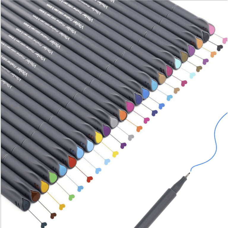 Shuttle Art Fineliner Pens, 100 Colors 0.4mm Fineliner Color Pen Set Fine  Line Drawing Pen Fine Point Markers Perfect for