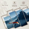 thumbnail image 6 of Elephant Stock Yosemite Hang Glider Wall Art - Horizontal Multi Panel Canvas - Living Room Wall Decor - Sports Multi Panel - Blue And Orange Decor - 68" x 42", 6 of 8