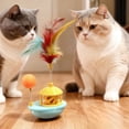 thumbnail image 4 of Juguete interactivo con rodillos para gatos – Teaser de plumas con tumbler | Acción oscilante de 360°, campana, ratón de franela, fondo ponderado | Multicolor | Plástico | 18x7,8x5,8 cm, 4 of 6