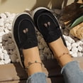 thumbnail image 6 of Ladies 2026 Summer Flat Shoes Solid Color Vintage Ethnic Low Cut Soft Sole Slip On Lightweight Cushioned Orthopedic Arch Support Wide Toe Box Comfort Walking Daily Footwear Black 41, 6 of 9