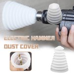Vrorvz Universal Rubber Dust Collector Cover for Power Drill Odorless Translucent Dust Cover Attachment for Dust Free Drilling Most Drill Bits Noise Dampening