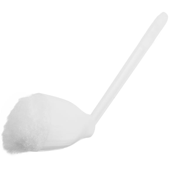 WASHWEPE Bathroom Toilet Bowl Brush White Plastic Cotton 1Pack 15.4x3.1x0.6In Hotel Use