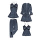 thumbnail image 4 of 4 Piezas Camisón de Felpa Estilo Kimono para Mujer Ropa de Dormir Antideslizante Azul XXL XXL azul Yuyangstore Túnica de vellón para mujer, 4 of 8