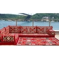 thumbnail image 3 of Red Arabic Floor Seating, L Shaped Sofa Bed, Diwan Sofa, Turkish Red Sofa, Floor Cushion Seating, Modular Sofa, Sleeper Couch, 3 of 3
