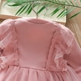 thumbnail image 3 of GYRATEDREAM Toddler Kid Girls Long Sleeve Princess Tulle Casual Dress 1-7 Years, 3 of 9