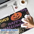 thumbnail image 4 of Long Mouse Pads for Desk,Halloween Spooky Words and Icons Pattern Desk Mats on Top Of Desks, Desk Mouse Pad Extra Large with 3mm Non-Slip Base and Stitched Edge for Gaming,Office,Work,Home 31.5x11.8in, 4 of 5