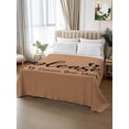 thumbnail image 3 of King Flat Sheet Only Please Remove Your Shoes Text Soft Microfiber Cooling Bedding Sheets Black Footprint on Brown Flat Bed Sheet for Hotel,Home Decor, 3 of 9