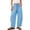 Light Blue, variant on hoksml Women's Gingham Wide Leg Pants Drawstring Elastic Waist Plaid Lounge Trousers with Pockets for Lounge Daily Casual Wear