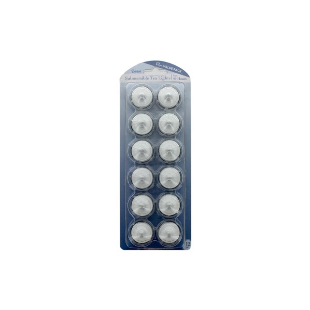 Darice 620549 Lampes Submersibles à Piles&44; Blanc - Pack de 12