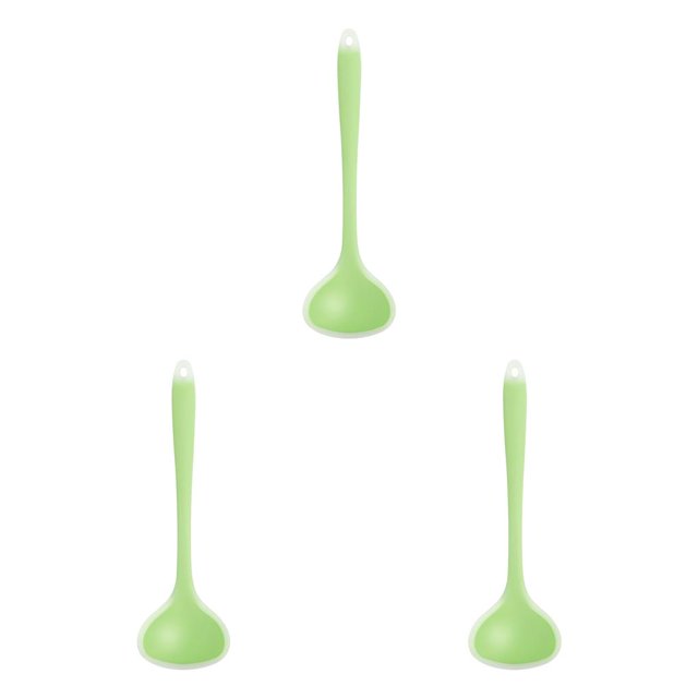 Toystoory Cuchara de sopa de silicona translúcida Utensilio de cocina resistente a las escaldaduras Type5 NO5