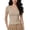 Khaki, variant on CAIVO Women Shirts Casual Elegant Slim Fit Short Sleeve Tops Summer Knit And Comfortable Stretch V-Neck Solid Color Comfort Shirts