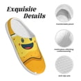 thumbnail image 5 of Lsque Happy Cartoon Star Pattern Womens Comfort Cotton on Scuff With Memory Foam and Anti-skid Sole Slipper-46/47, 5 of 7