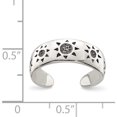 thumbnail image 3 of Sterling Silver Antiqued Sun Toe Ring Made In Thailand qr829, 3 of 5