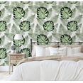 thumbnail image 3 of S4Sassy Peel & Stick Vinyl Wallpaper, Chic Monstera Jungle Wallpaper Contact Paper Waterproof- Green,25"x60", Removable Wall Covering for Home Decor in Bedrooms & Living Areas, Renter Spaces, Cabinet, 3 of 9