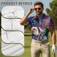 thumbnail image 5 of Garronmavis 250th Anniversary Matching Couple Sport Shirts Quarter Zip Matching Golf Shirts for Couple Lightweight Mens Hawaiian Shirt Moisture Wicking Suitable for Outdoor Sports, 5 of 6