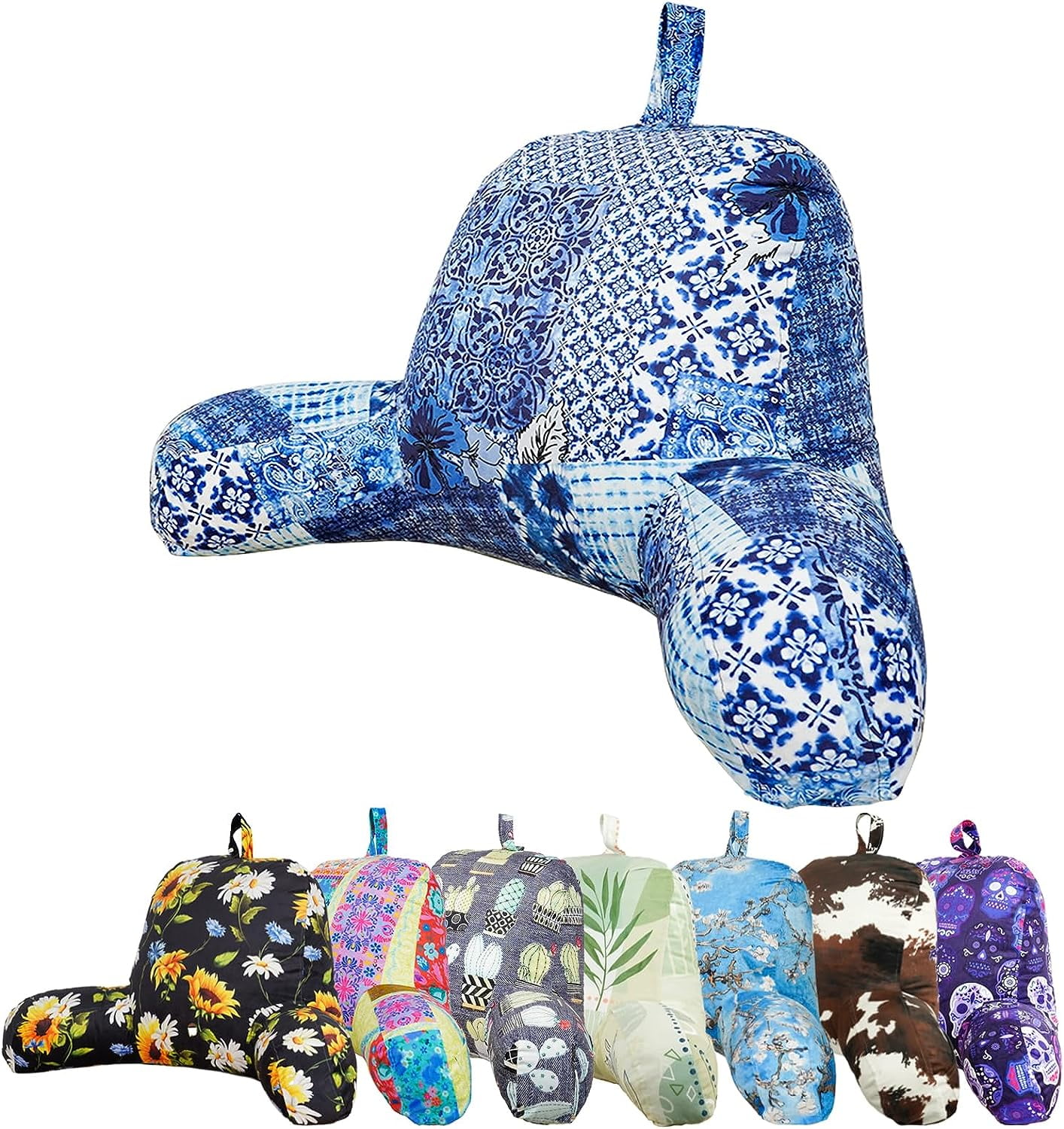 Tie Dye Reading Pillow, Back Support Rest Pillow for Adult, Backrest