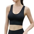 thumbnail image 2 of Women Sports Bra Shockproof Beautiful back button Hollow Racerback Padded Yoga Bra Gym Workout Bra Crop Tops, 2 of 9