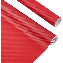 2 Rolls Carbon Fiber Stickers 9.8ft 3D Red Carbon Fiber Vinyl Wraps Self-Adhesive Vinyl Rolls Film Detailing Wrap Tape Decorative Car Sticker for Automotive 1.5m/roll