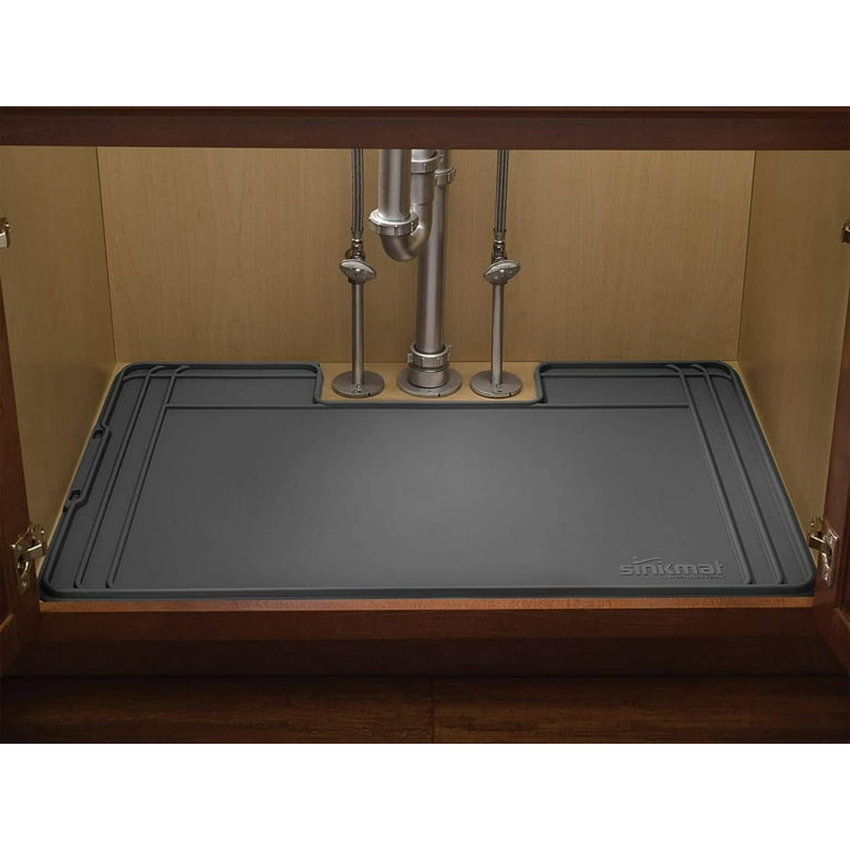 Under Sink Mat - Kitchen Cabinet Tray Waterproof - 34 X 22 Kitchen  Bathroom Ca