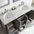 thumbnail image 5 of Vinnova Gela 60" Double Vanity in Gray with Carrara White Marble Countertop and Mirror, 5 of 7