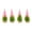 Pink Green Gradient, variant on Set of 4 Mini Powdered Christmas Trees for Desktop Set of 4 Holiday Sign Small Christmas Trees Decor Classy Sign