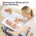 thumbnail image 4 of INFANS Baby Changing Table with Wheels, Portable Folding Diaper Station Nursery Organizer with Storage Basket, Hanging Rack, Adjustable Height, Safety Belt for Newborn Infant, 4 of 6