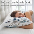 thumbnail image 5 of Gray Blue Flowers Throw Pillow Covers, Watercolor Floral Butterflies Spring Soft Breathable Pillow Cases with Invisible Zipper for Sleeping, Standard Pillowcases for Couch Bed Sofa Chair 20x26 Inches, 5 of 9