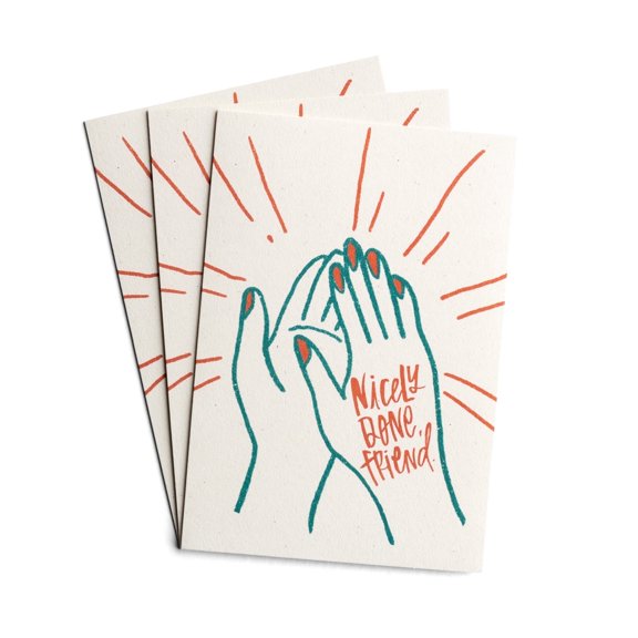 DaySpring Katygirl Congratulations Nicely Done Premium Greeting Cards, 3 Count