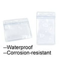 thumbnail image 6 of GOGO Heavy Duty ID Card Badge Holder Clear Vinyl Waterproof Type Resealable Zip-horizontal-100 Packs, 6 of 6