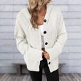 thumbnail image 4 of Sudadera con capucha de ganchillo básica para mujer de ajuste holgado de un solo pecho atuendo diario informal con cuello en V FLhrweasw Para estrenar, 4 of 9