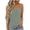 Army Green Tank Tops, variant on Women's Square Neck Eyelet Embroidered Spaghetti Strap Tank Top, Smocked Bust Slim Fit Summer Cami, Cute Casual Daily Wear Blouse