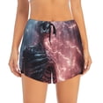 thumbnail image 4 of Lsque Electric Skeleton Surrealism Printed Women's Running Shorts with Liner Pockets,Elastic Quick Dry Workout Athletic Gym Yoga Shorts,Womens High Waist Shorts-X-Large, 4 of 9