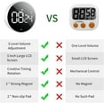 thumbnail image 3 of VOCOO Magnetic Countdown Timer For Digital Kitchen Timer Countup Timer with Large LED Display, Easy for Cooking and for Seniors and Kids to Use - White(Battery Included), 3 of 9