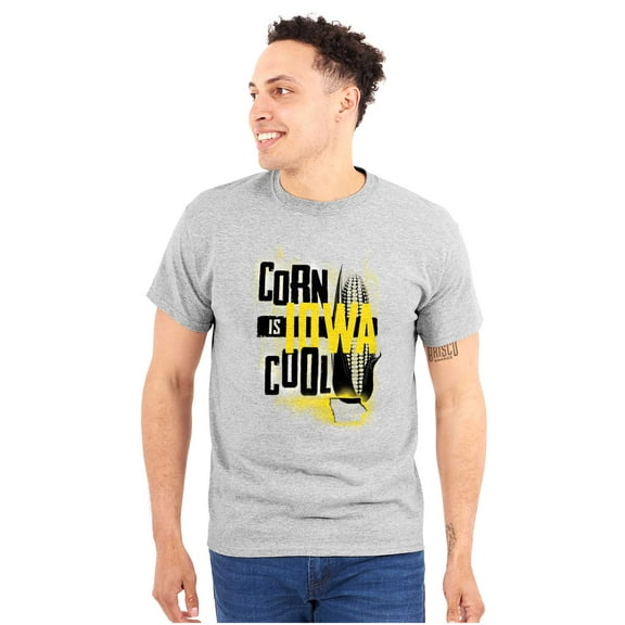 Funny Iowa Pride Corn is Cool IA Plus Size Crewneck Graphic Tee Shirt Brisco Brands 2X