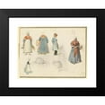 thumbnail image 2 of Denis Auguste Marie Raffet 18x15 Black Modern Framed Museum Art Print Titled - Sheet of Sketches; Men, Women and Mice, 2 of 5