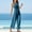 Blue, variant on Wensltd Women Jumpsuits Sleeveless Wide Leg Long Pant With Pockets