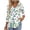 Blue, variant on 3/4 Sleeve Blouses For Women Dressy Casual V Neck Summer Tops For Women With Leggings Pleated Curved Hem Tunic Red M