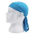 thumbnail image 2 of Solid Color Breathable Motorcycle Wrap Biker Hat Unisex Headscarf Bandana Cap, 2 of 13