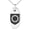 Silver, variant on Stainless Steel Crown of Thorns Adversity Coat of Arms Shield Engraved Small Oval Charm Pendant Necklace