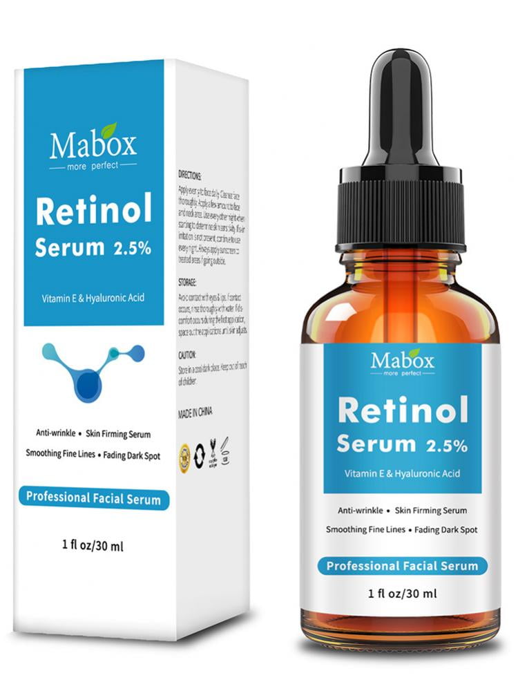 Retinol Serum for Face with Hyaluronic Acid - Resurfacing Retinoid Serum with Vitamin A-E, Medical Grade 2.5% Retinol Anti Wrinkle Facial Serum - Boost Collagen Reduce Fine lines and Age Spots