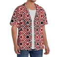 thumbnail image 2 of Fotbe Poker Camisa Estampada de Manga Corta para Hombre, Casual de Verano, Estilo Playero, Sin Arrugas-Small, 2 of 5