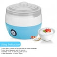 thumbnail image 2 of Qiilu Yogurt Machine, Ice Cream Maker Electric 1L Automatic For Kitchen Home, 2 of 8