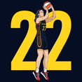 thumbnail image 2 of Game Garment Women Basketball Player 22 Indiana Sports Fan Unisex Crewneck T Shirts Graphic Tees - Clark 22 Navy XS-3XL, 2 of 6