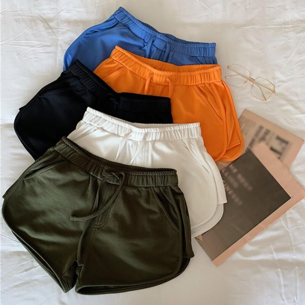 最安プラン Korean Summer Loose Leg Wide Color Solid Shorts Women New Clothing
