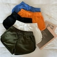 thumbnail image 2 of Korean Summer New Women Shorts Solid Color Wide Leg Loose Casual High Waist Shorts With Pockets, 2 of 5
