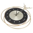 thumbnail image 1 of Reloj colgante, reloj de pared con cabeza de ciervo, reloj de pared sencillo, reloj de pared a batería, durabilidad probada en el tiempo, 1 of 12